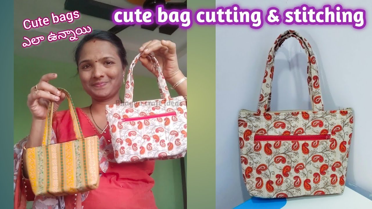 Simple method cute bag cutting & stitching #hand made bags #return gifts for bags #budjet friendly