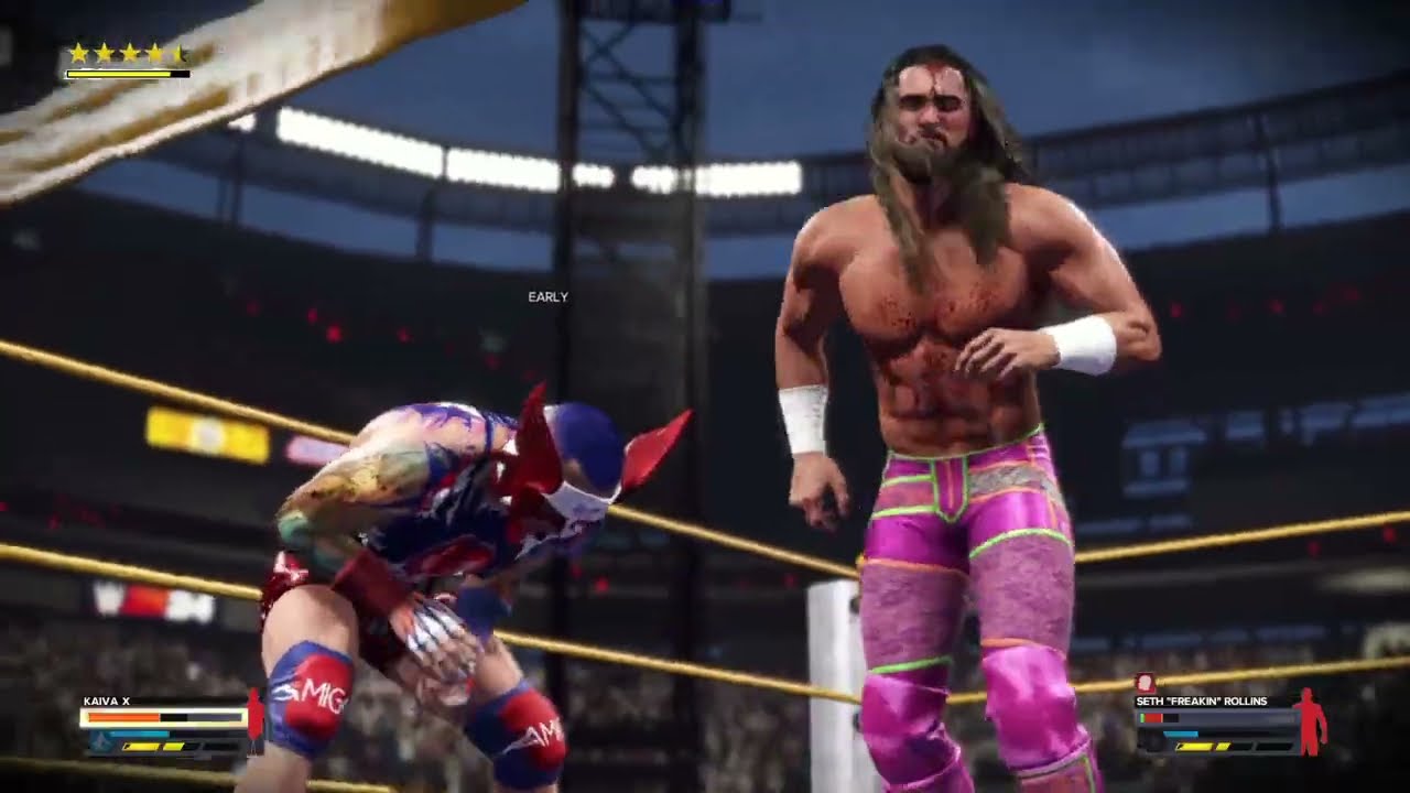 WWE 2K25 RAKA WAR presents SETH ROLLINS VS KAIVA X IN A CASKET MATCH