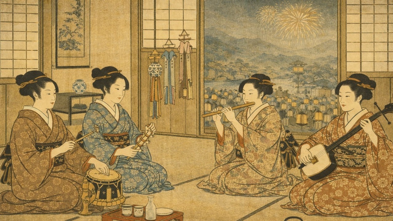 【江戸戦国時代の心安らぐ音楽】Koto x Shamisen 【作業用BGM】【作業用/勉強用/睡眠用】- Music of the Edo Period