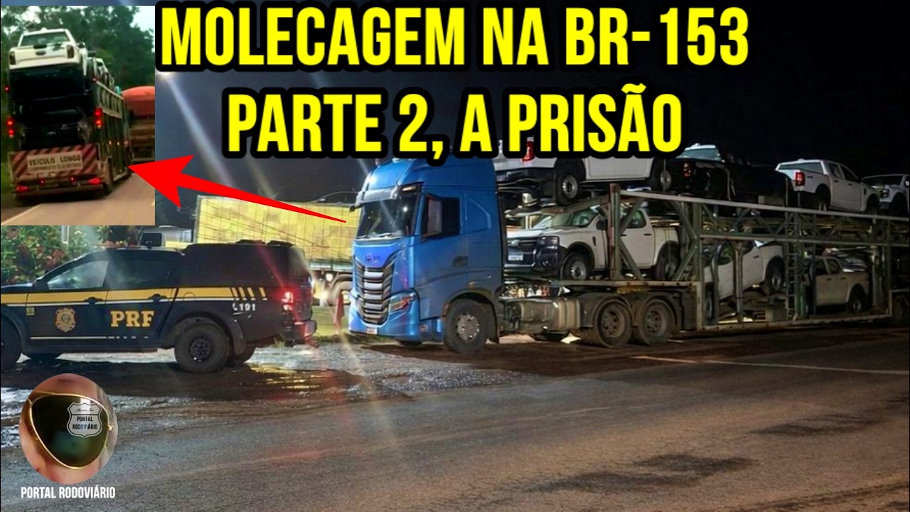 PRF prende cegonheiro embriagado, por direção perigosa e outros crimes na BR 153, no Tocantins