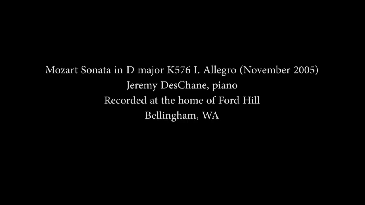 Allegro from Mozart Sonata in D Major K. 576