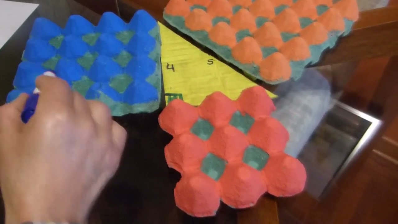 DEMOSTRACIÓN TEOREMA de PITÁGORAS con MATERIAL CONCRETO (Javas de huevos)