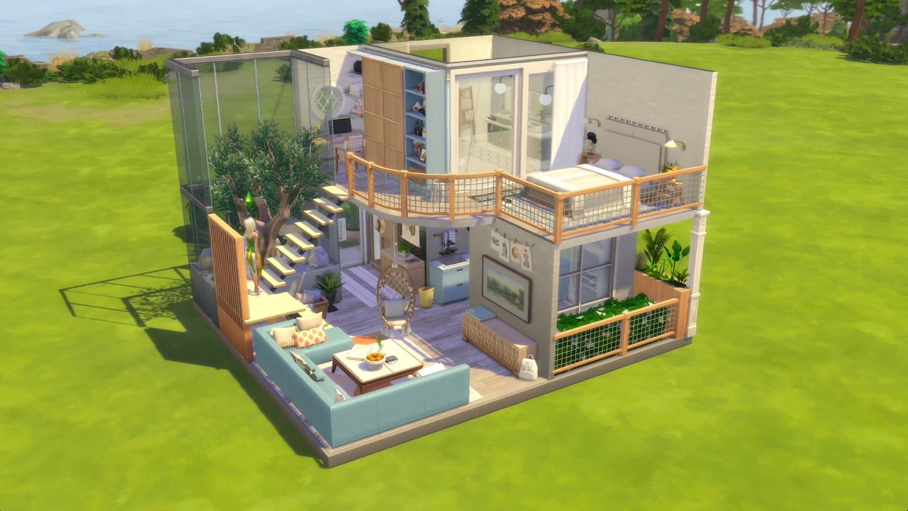 Sims Tiny Home Loft | Lo Fi Speedbuild