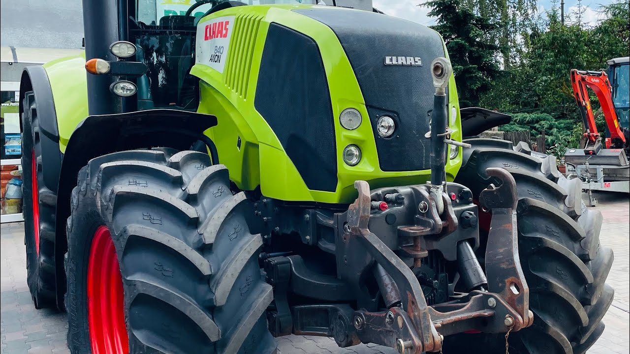 Claas Axion 840 CEBIS, przedni TUZ i WOM, miękka oś i kabina, prezentacja, review *PESTROL*