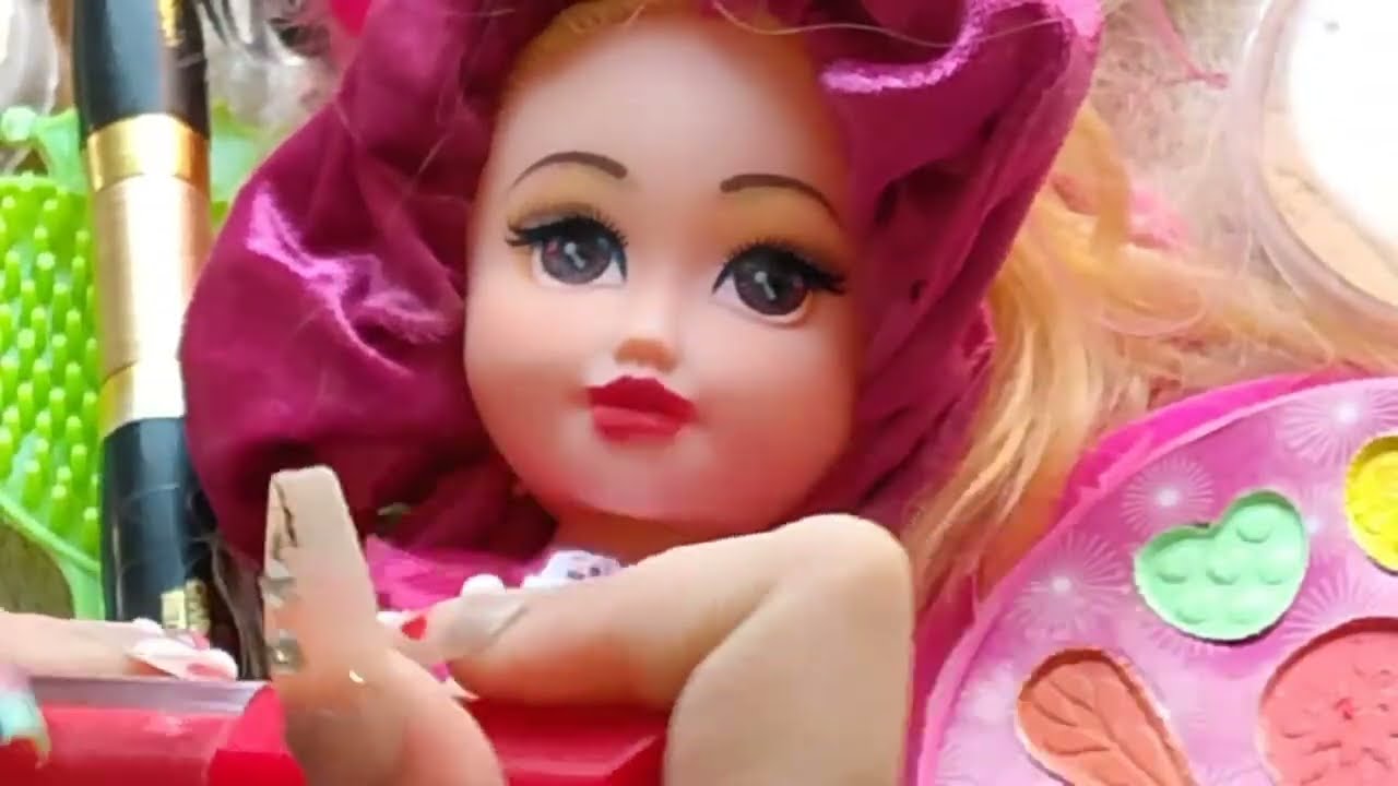 Satisfying Asmr makeup 💄 with beautiful little doll#viral#tdoll#makeup#asmr