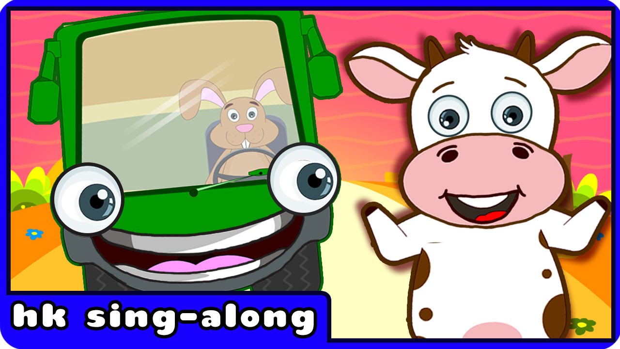 Wheels On The Bus Go Round And Round | Nursery Rhymes Songs With Lyrics And Action For  Babies