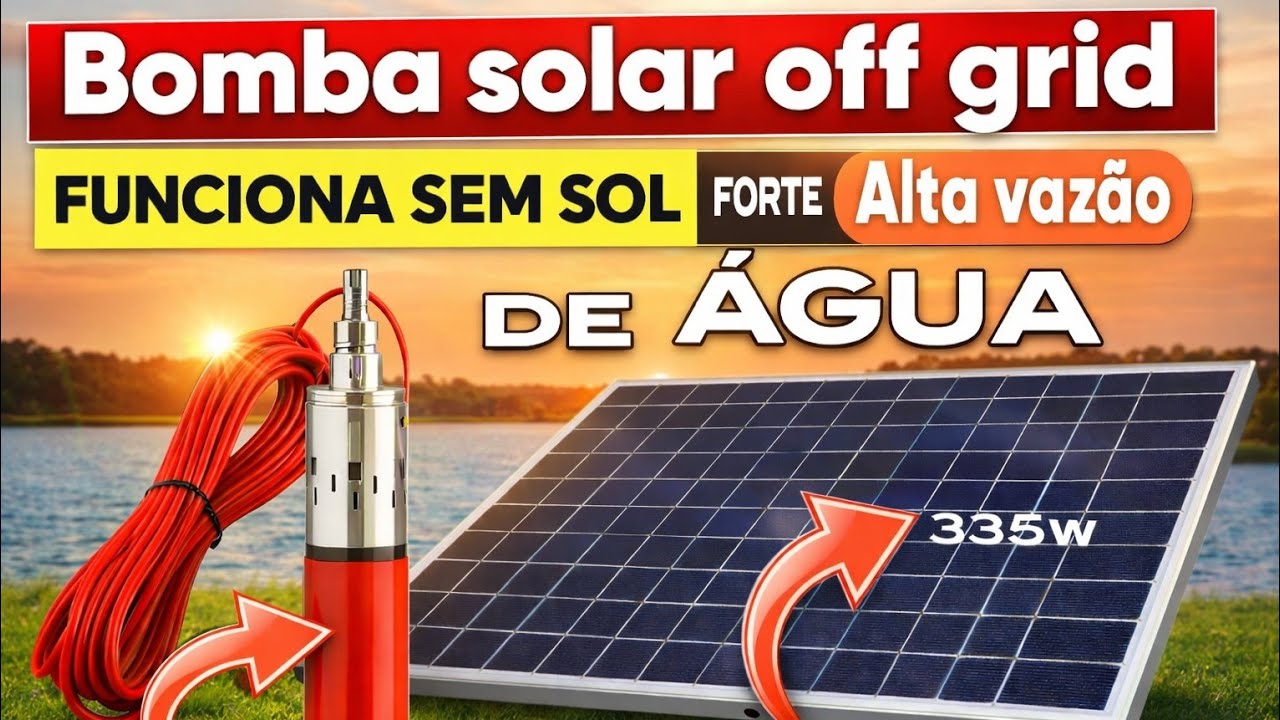A MAIS BARATA E MELHOR BOMBA SOLAR QUE LIGA DIRETO NO PAINEL JOGA ÁGUA ALTO E FORTE 