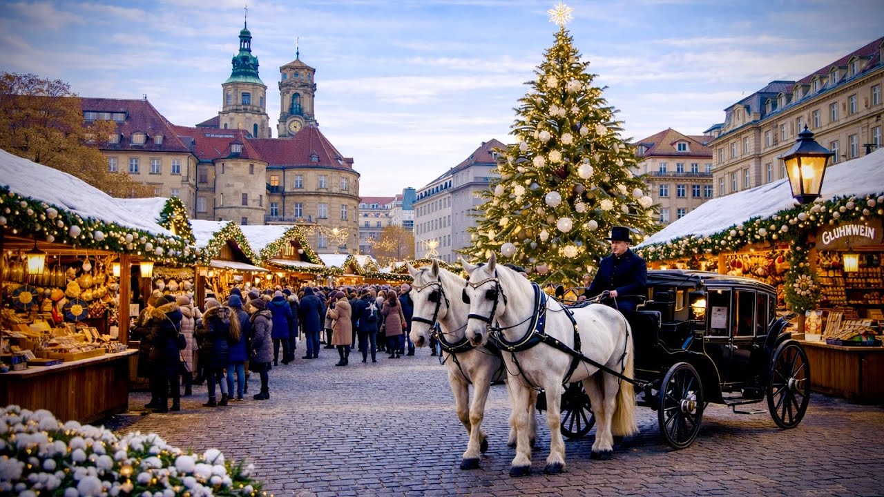 Самый красивый рождественский рынок в мире? 🌍🎄 Штутгарт, Германия, 4K прогулка