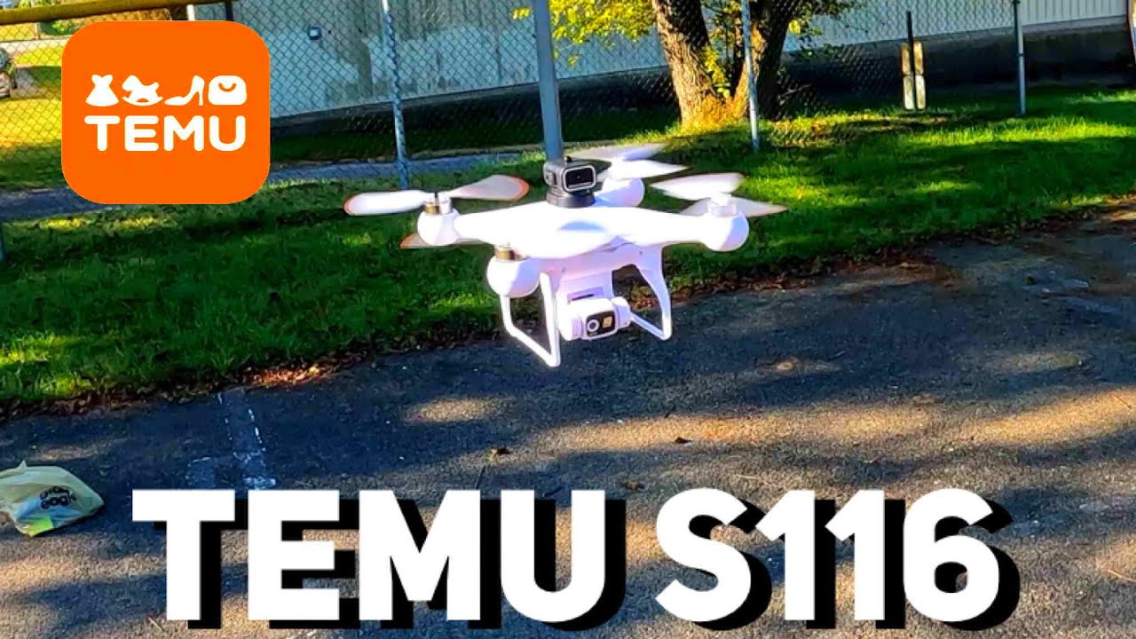 TEMU S116 Brushless Motor Camera Drone Battery Test and Review