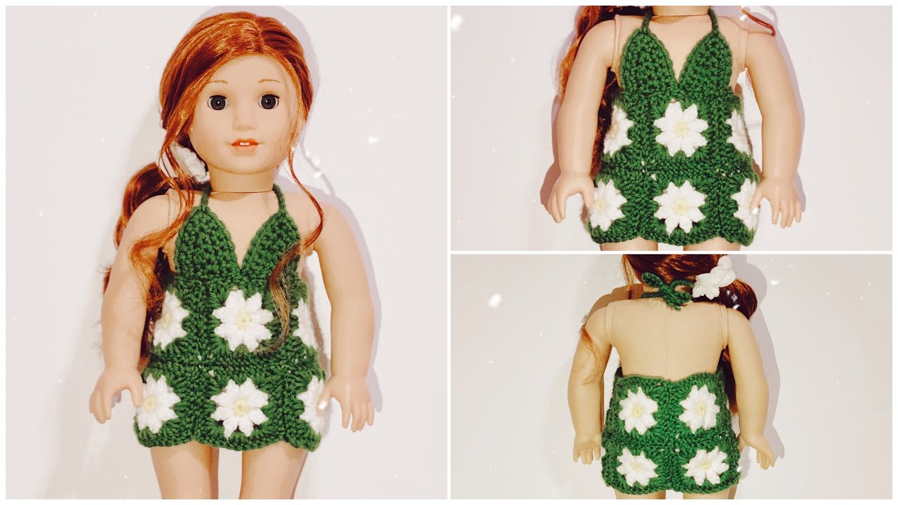 Daisy Granny Square Dress for AG Dolls: Crochet Tutorial
