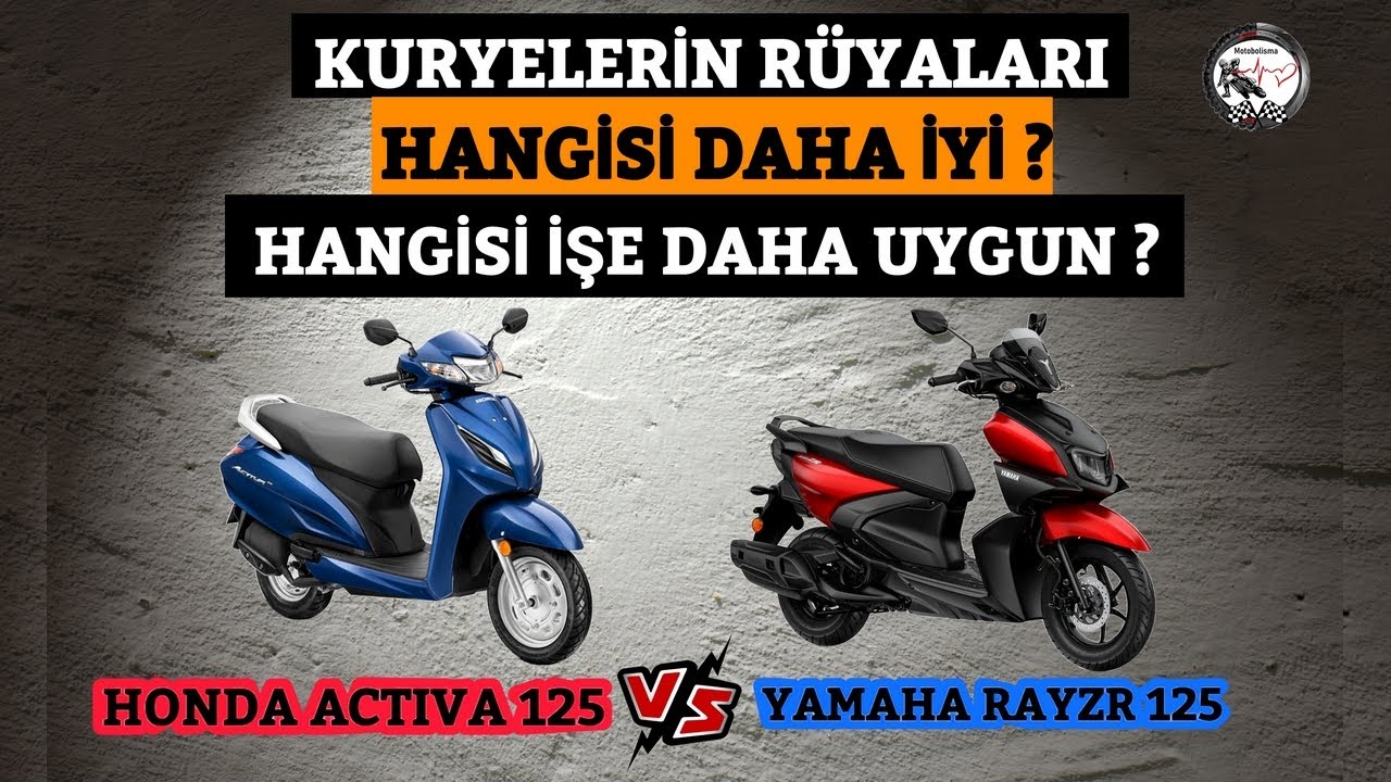 HONDA ACTIVA 125 İLE YAMAHA RAYZR 125 KARŞILAŞTIRMASI | HANGİSİ DAHA İYİ ?  #rayzr125 #activa125