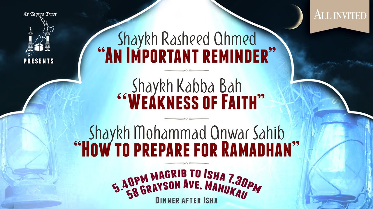 May Monthly Islamic Programme