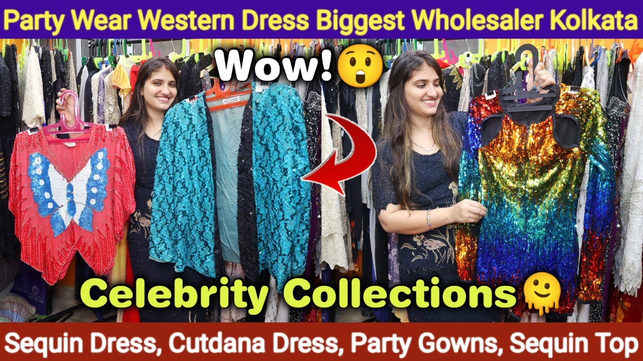 Party Wear Sequin Dress, Cutdana Dress, Gowns, Sequin Top, Skirt Wholesaler in Kolkata