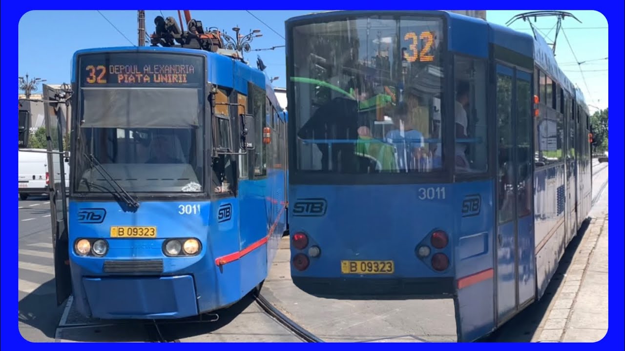 TRAMVAIUL BUCUR V2A-T (3011) PE LINIA 32