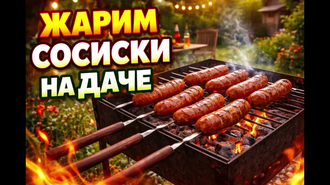 ЖАРИМ СОСИСКИ НА ДАЧЕ 🔥 Мангал, угли и вкусный вечер