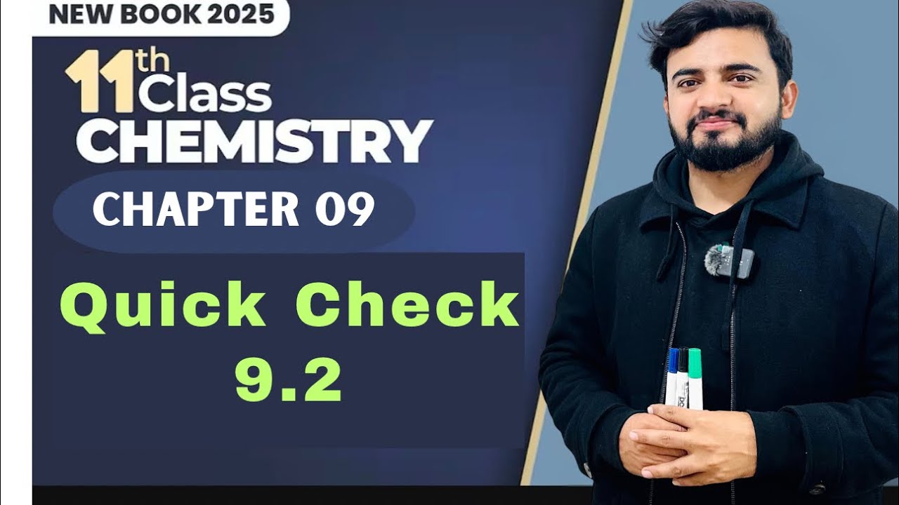 Quick Check 9.2 | Acid & Base Chemistry | pH, pOH & Kw | Class 11 Chemistry