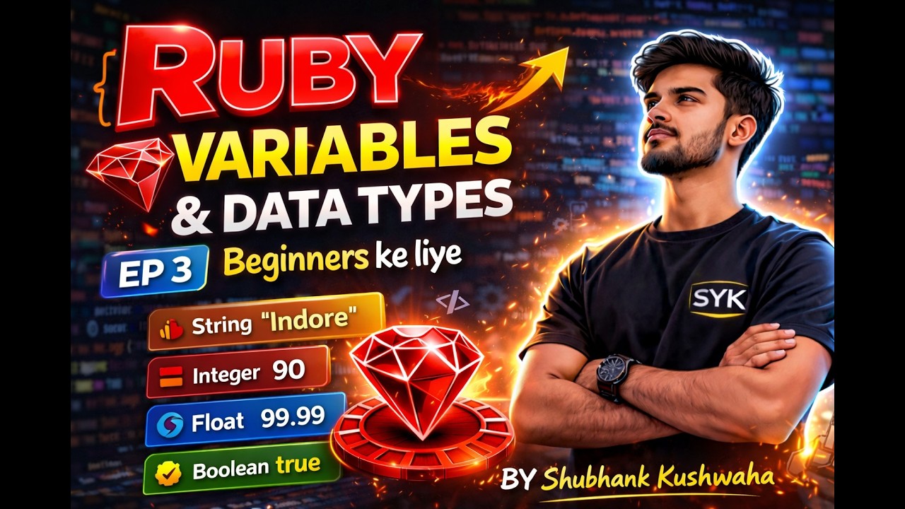 Ruby Variables & Data Types 🔥 | Beginners ke liye Programming Basics | EP 3 | SYK Creator