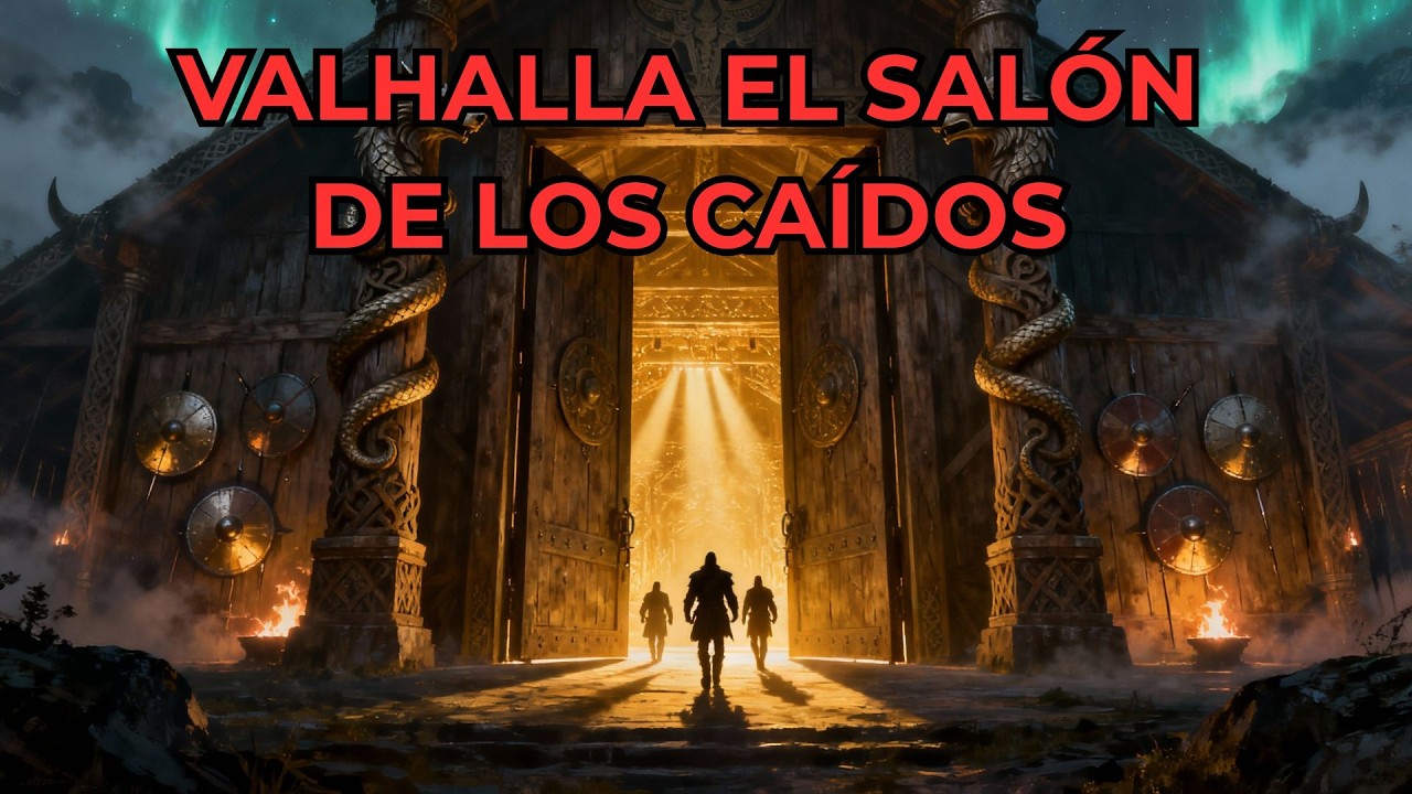 Valhalla Nórdico (Reconstrucción con IA) — El salón de los guerreros caídos
