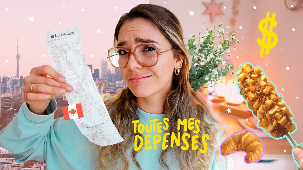 Mes dépenses en une semaine à Toronto (budget, salaire, courses) - VLOG 💰