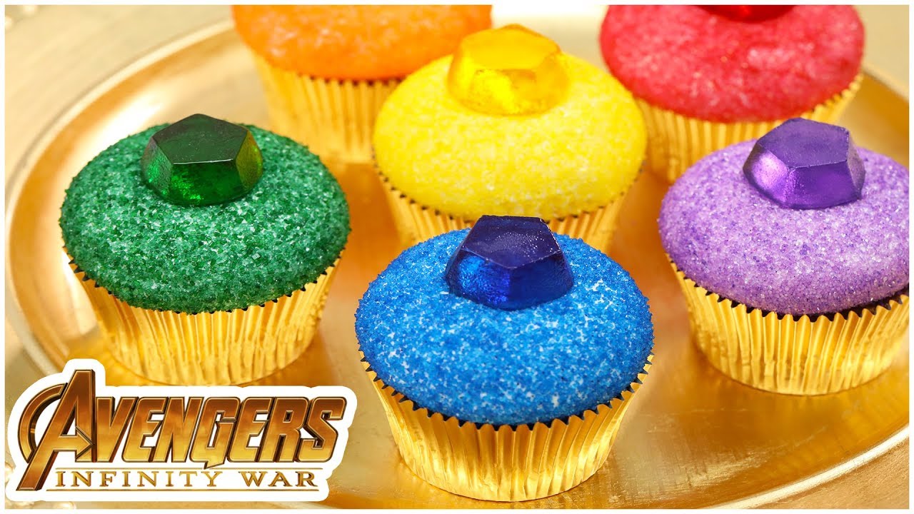 AVENGERS INFINITY STONE CUPCAKES - NERDY NUMMIES