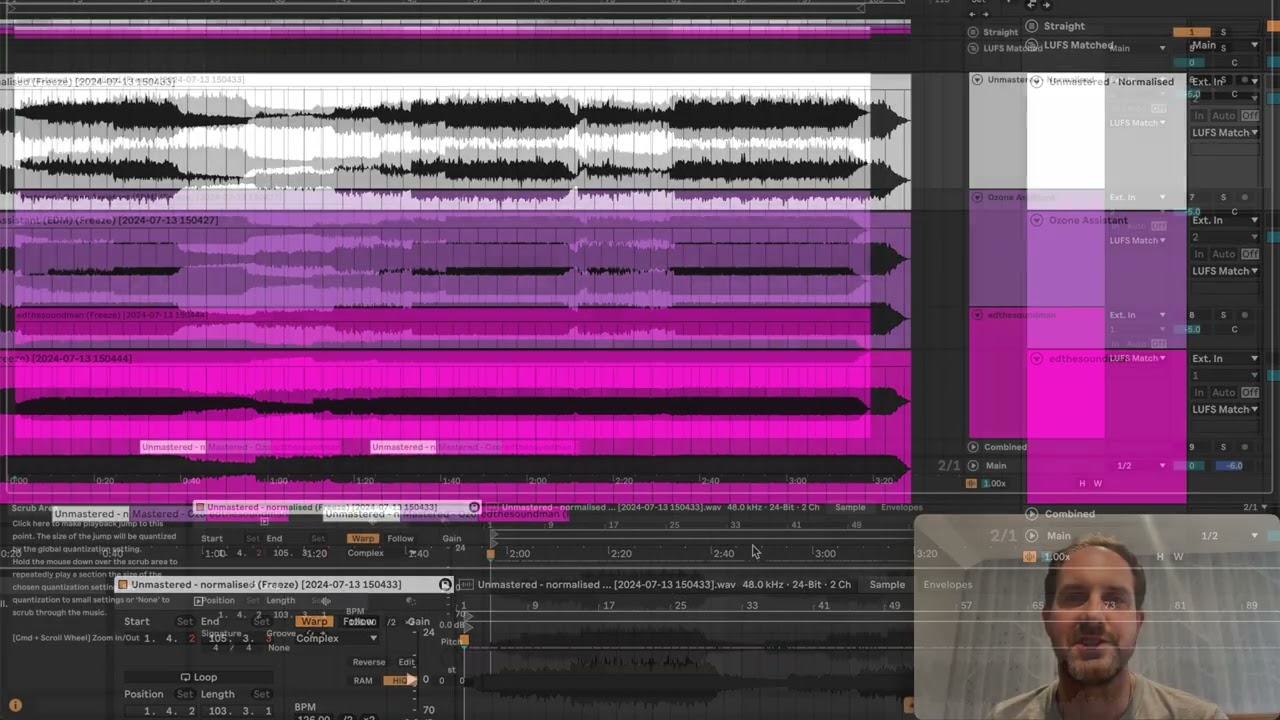 Professional master vs Ozone Assistant (EDM) vs Unmastered - why I pay for professional mastering...