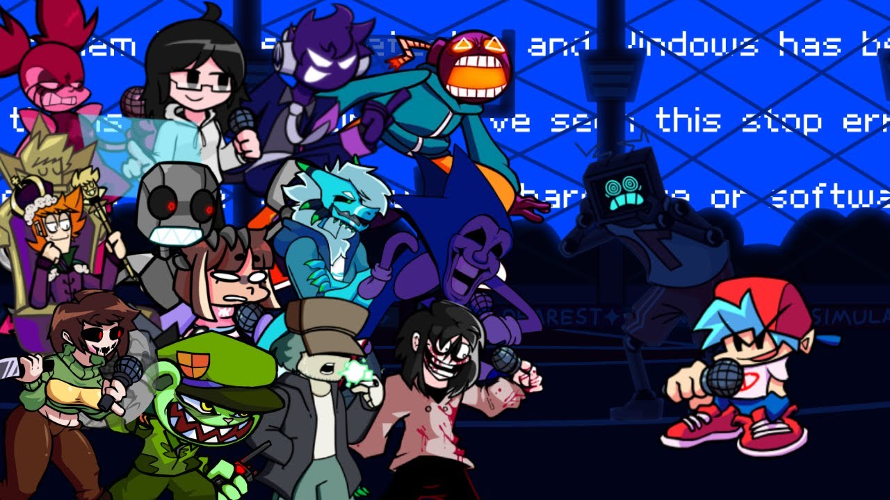 FNF Glitcher But Different Characters Sing It 🎶 (Everyone Sings Glitcher)