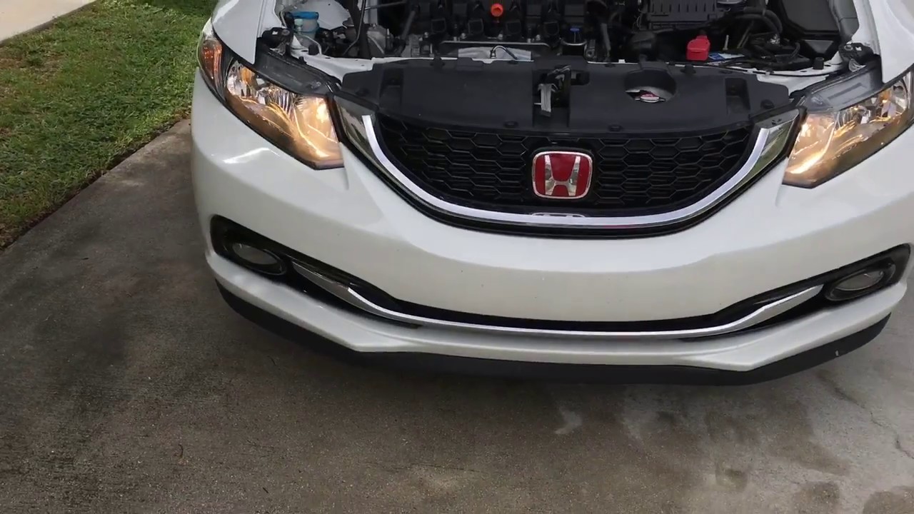 2012-2015 Honda Civic Highbeam/DRL Bulb Change DIY EASY