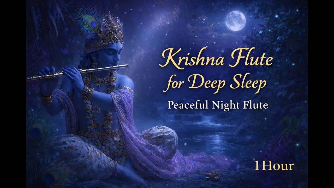 Krishna Flute for Deep Sleep 🌙 | Peaceful Night Flute Music | 1 Hour Relaxing bansuri