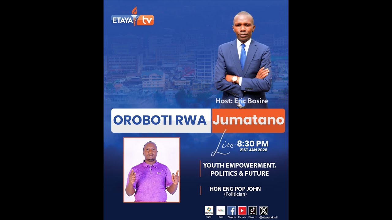 Live|Oroboti Rwa Jumatano:Youth Empowerment Politics & Future With Hon.Pop John & Eric Bosire - 21/0