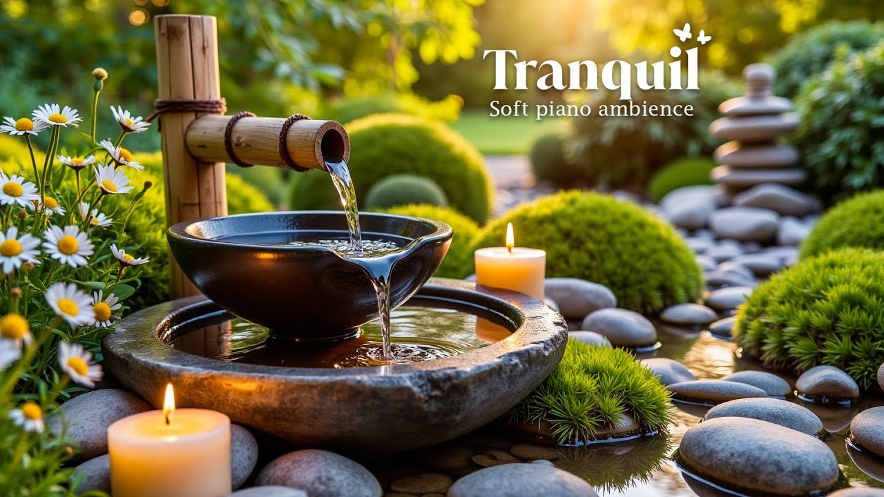 Healing Piano & Soothing Water Sounds 🌿 Calming Music for Stress, Anxiety, and Depression Relief