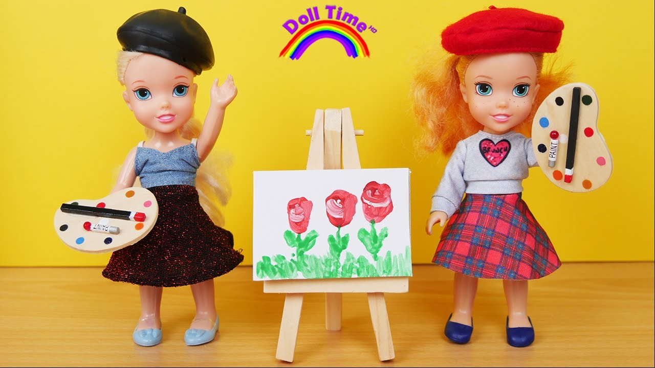 ART Class! Elsa and Anna Colour Painting Project