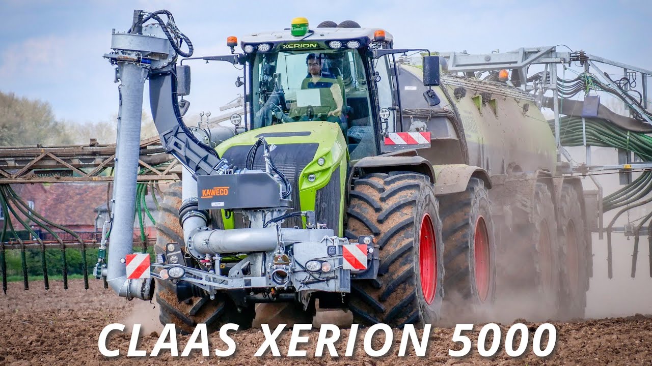 Claas Xerion 5000 Trac VC With Kaweco 28m3 Gooseneck Tanker & 36 Metre Vogelsang Booms.