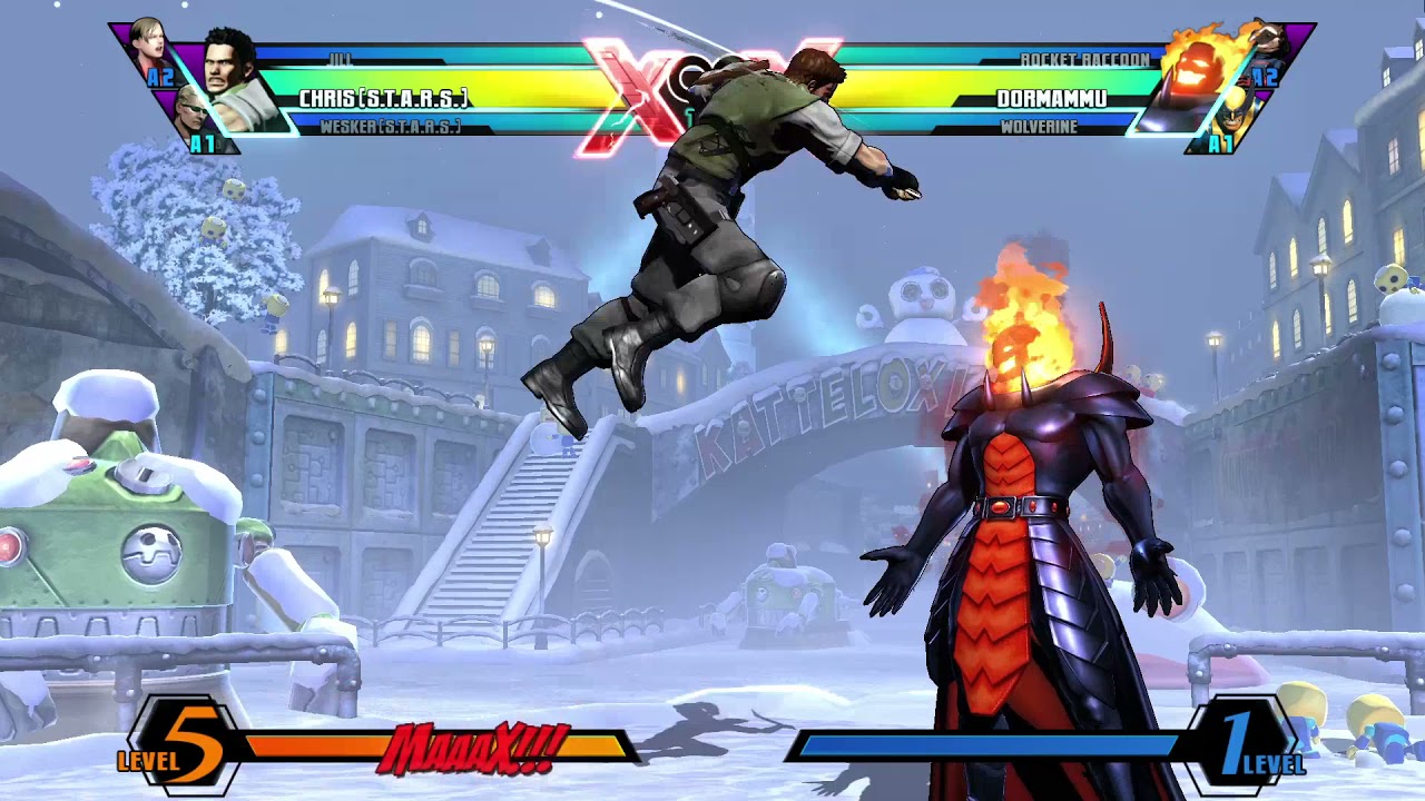 UMVC 3 - Chris [S.T.A.R.S] Combo Video  (palette swap v.2fv3)