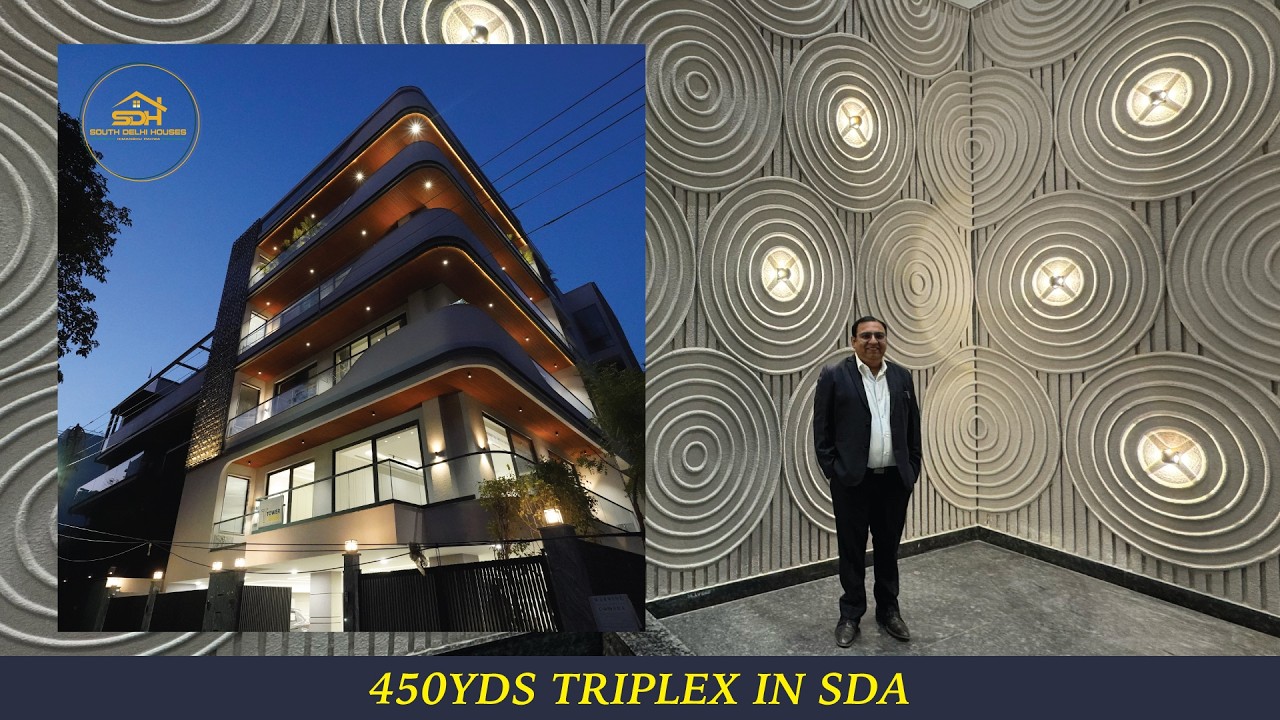 450YDS TRIPLEX IN SDA, SOUTH DELHI