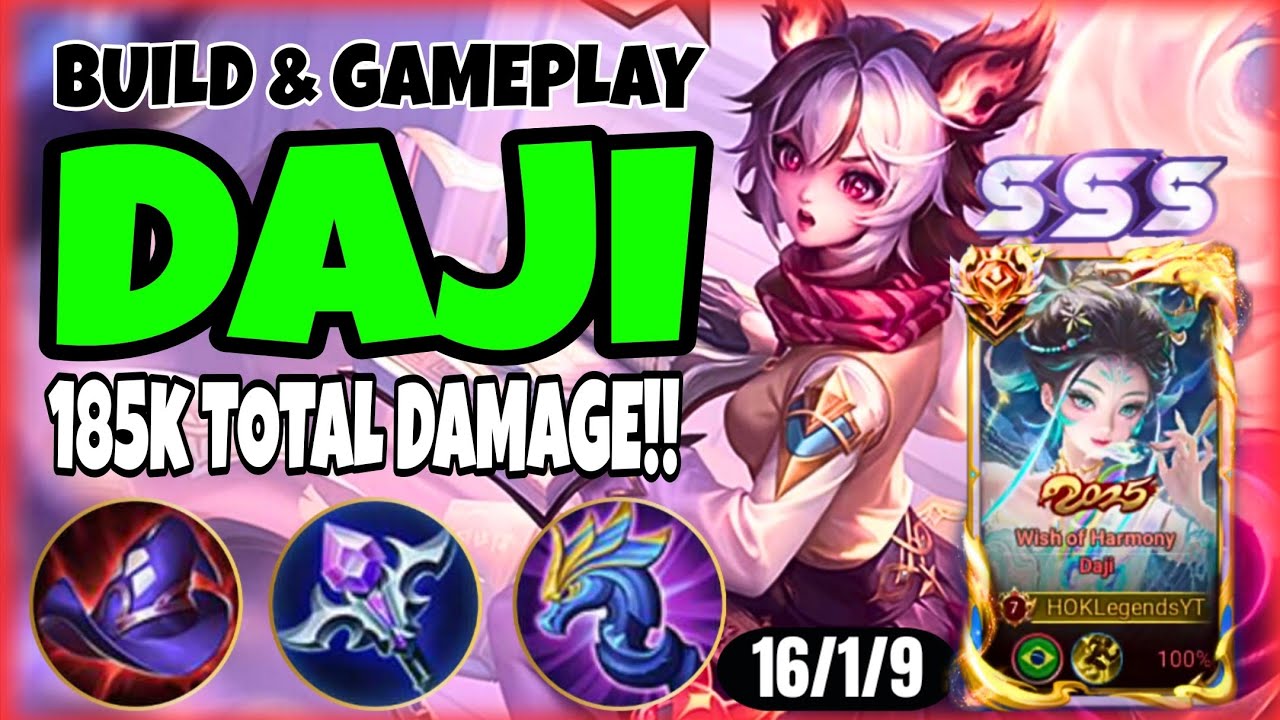 HOK DAJI GAMEPLAY | RANK LEGEND - 100% INSTAKILL BUILD HONOR OF KINGS