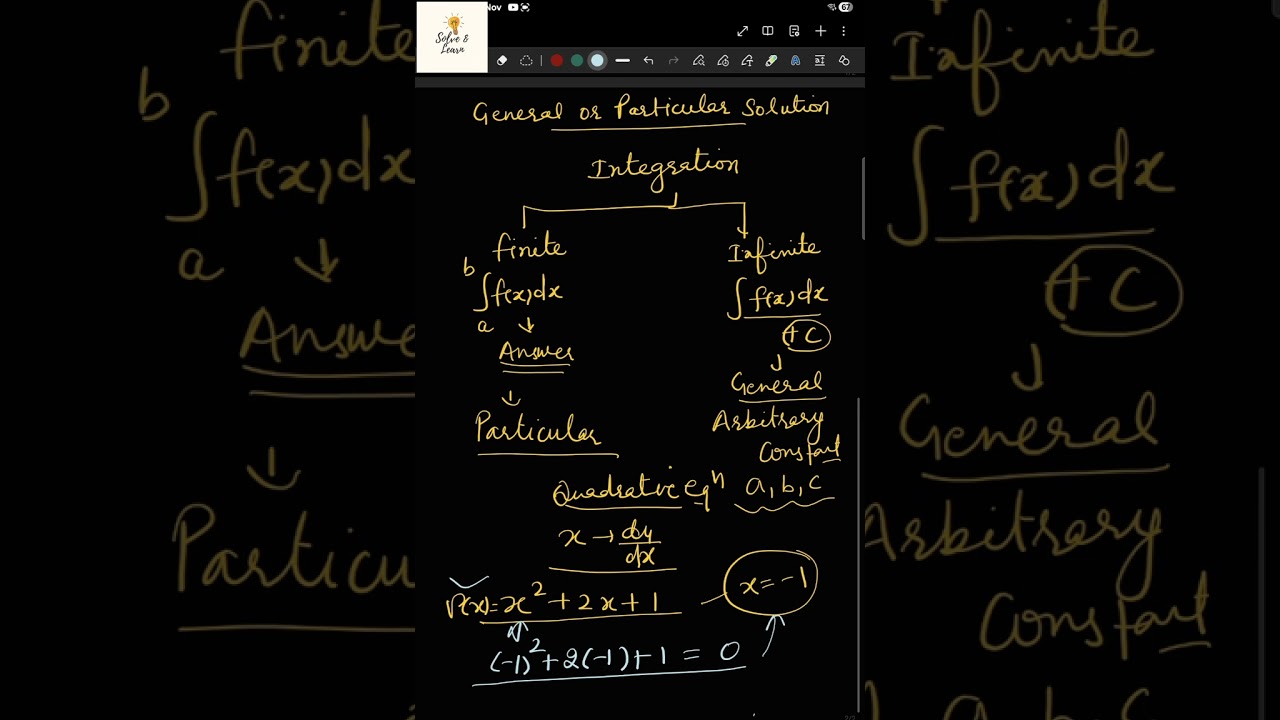 Differential Equation Part 3 -General & Particular Solution of DE 