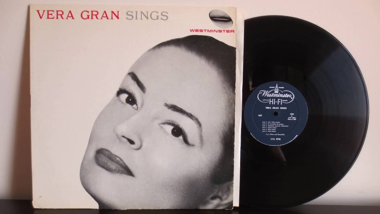 Vera Gran Sings - Polish Female Singer  -  Westminster USA Mono (1958)