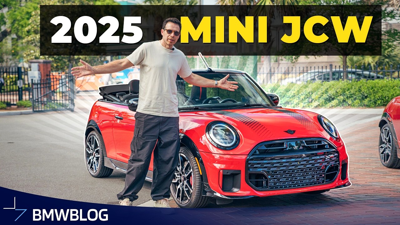 NEW 2025 MINI Cooper JCW Convertible - Driving Review and 0-60mph
