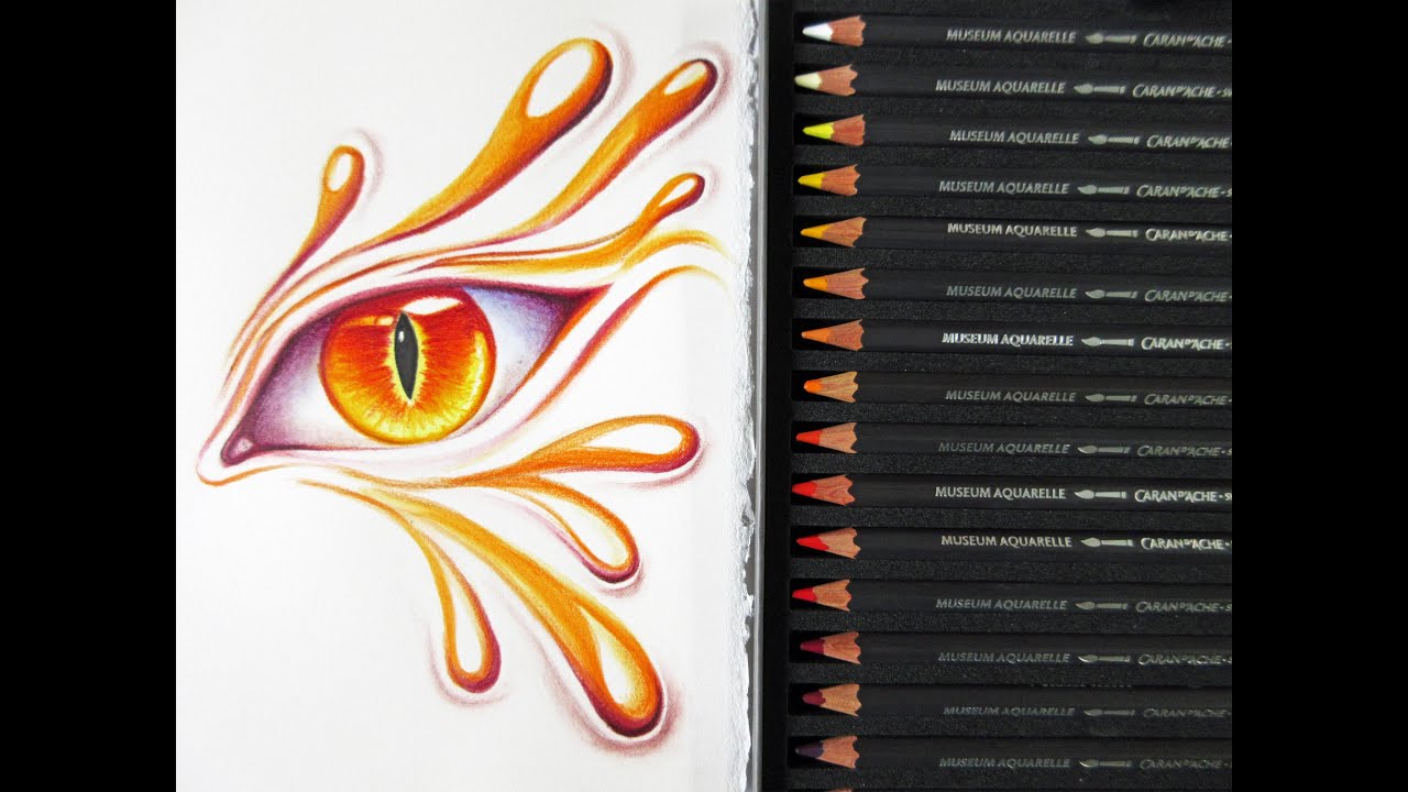 Démo Caran d'Ache Muséum Crayon aquarellable sur papier CANSON