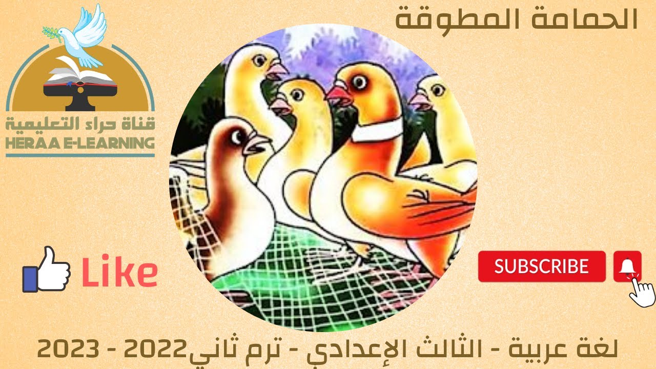 الحمامة المطوقة | اللغة العربية | ثالثة إعدادي | قناة حراء التعليمية