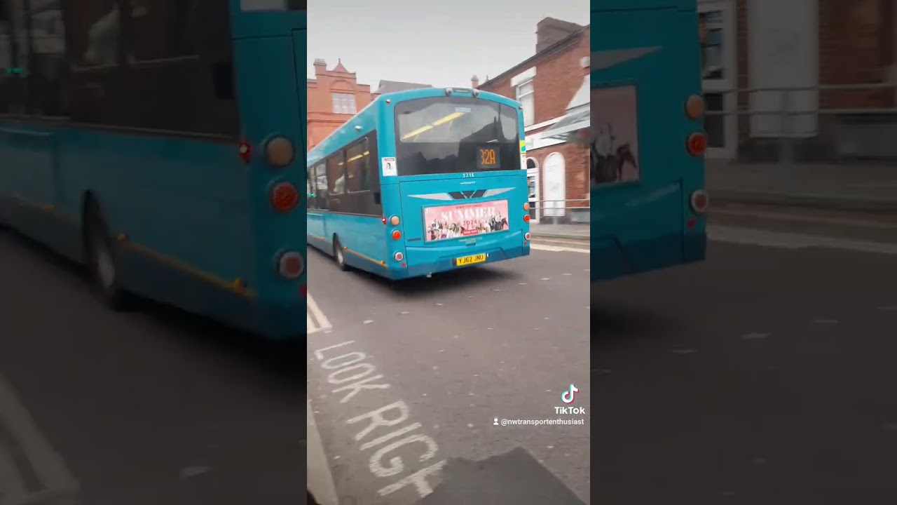 *SQUEALY TURBO!* Arriva North West 3215/YJ62 JNU leaves St Helens on a 32A to Clinkham Wood