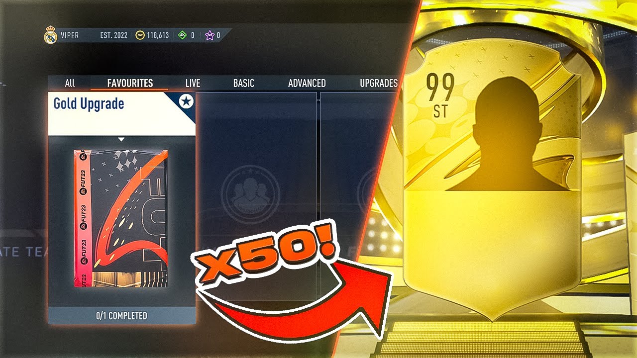 I OPENED 50x GOLD UPGRADE PACKS on FIFA 23 and got..