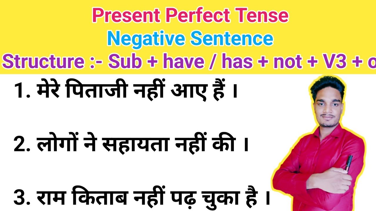 Present Perfect Tense , Negative Sentence | Rules and examples | Translate into English | #Tense