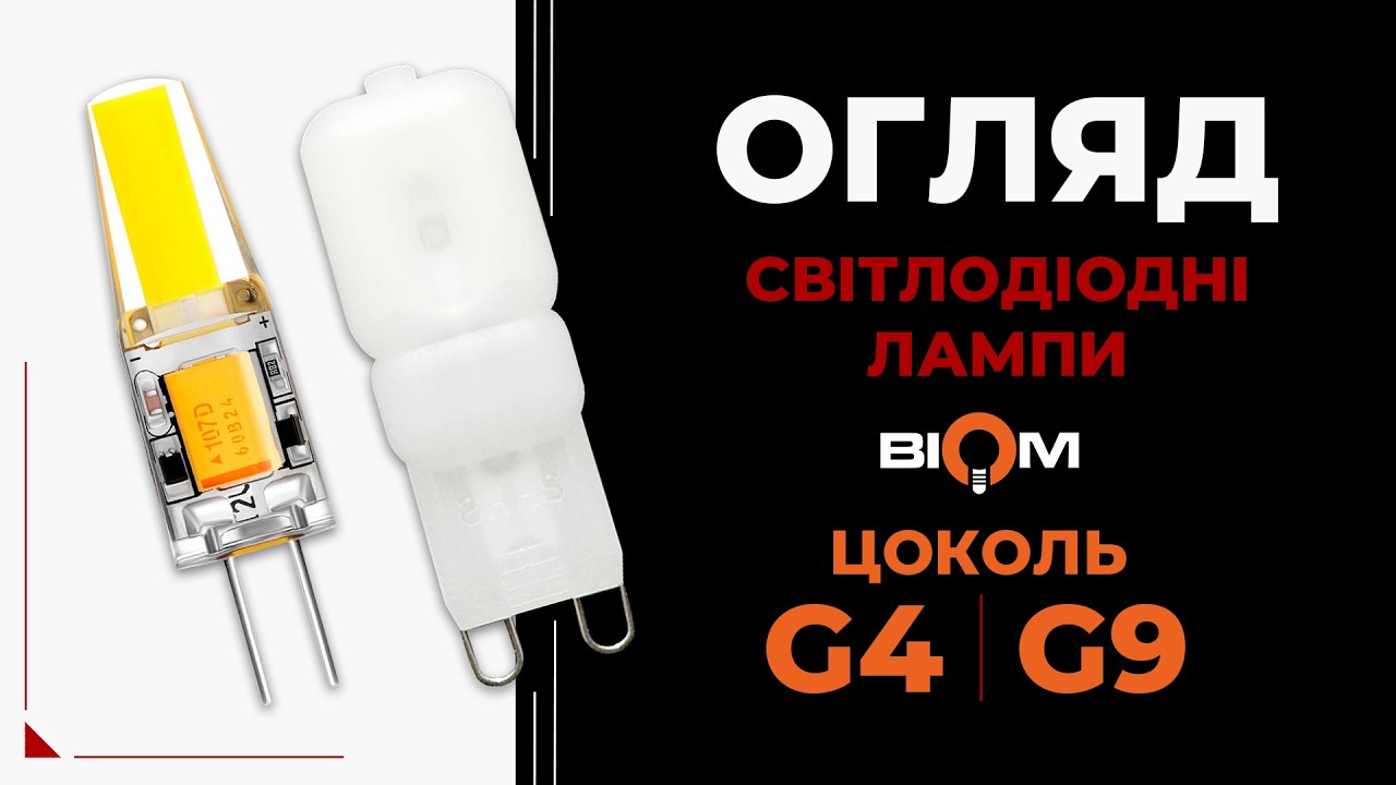 Лампи G4 та G9 від Biom