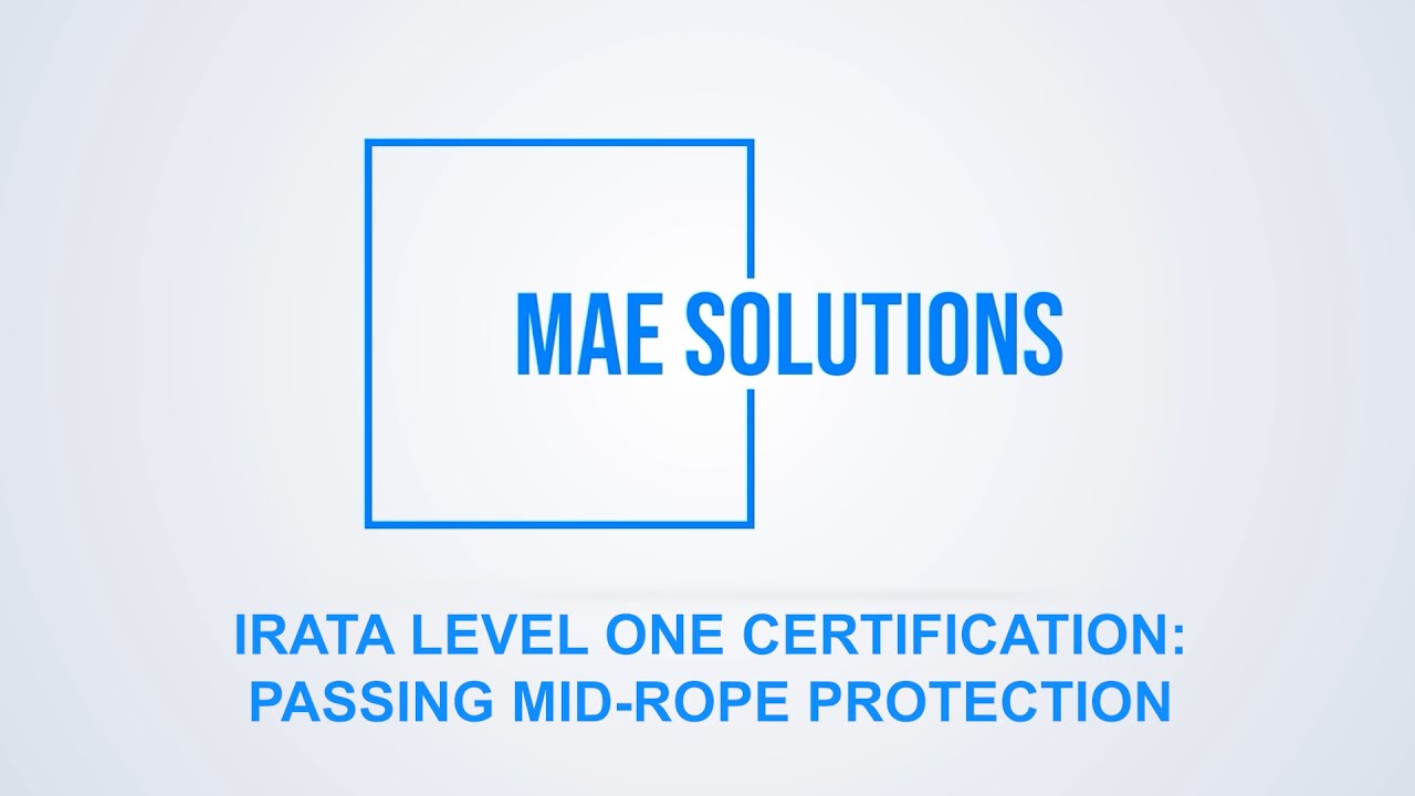 IRATA Level 1 - Passing Mid Rope Protection