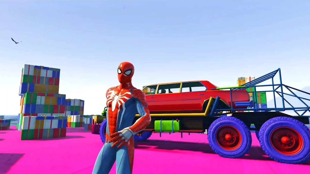GTA 5 Oyunu Süper Kahramanlar Spiderman Batman Venom İron Man vs.