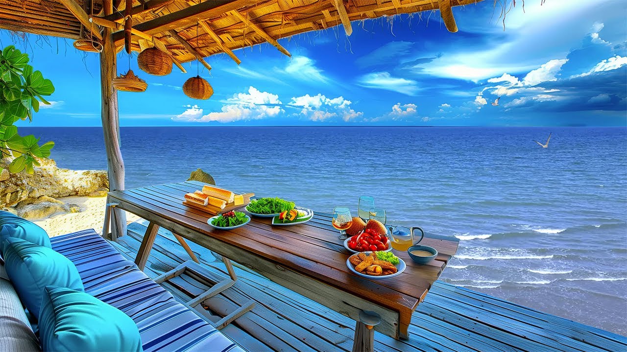 Summer Morning Vibes. Super Positive Bossa Nova Playlist in Cozy Seaside Cafe for Work, Chill & Rest