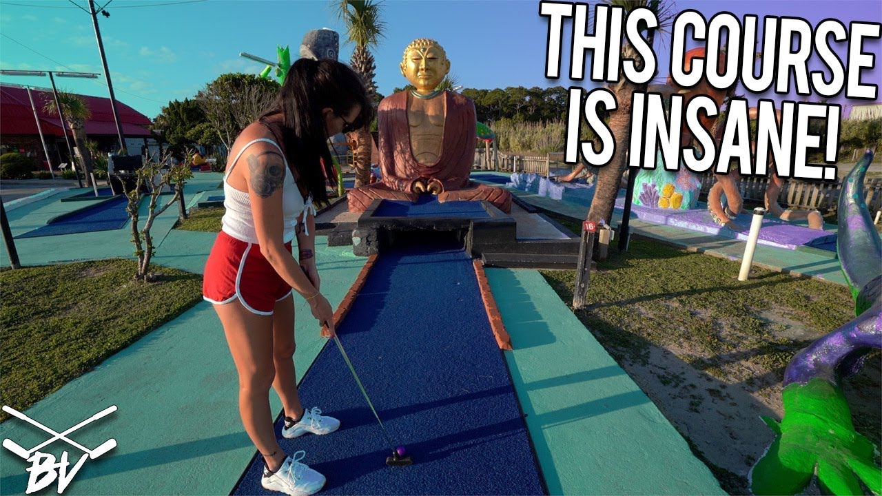 YOU HAVE TO SEE THIS MINI GOLF COURSE! - ONE OF THE BEST IN THE WORLD! - CRAZY HOLE IN ONES!