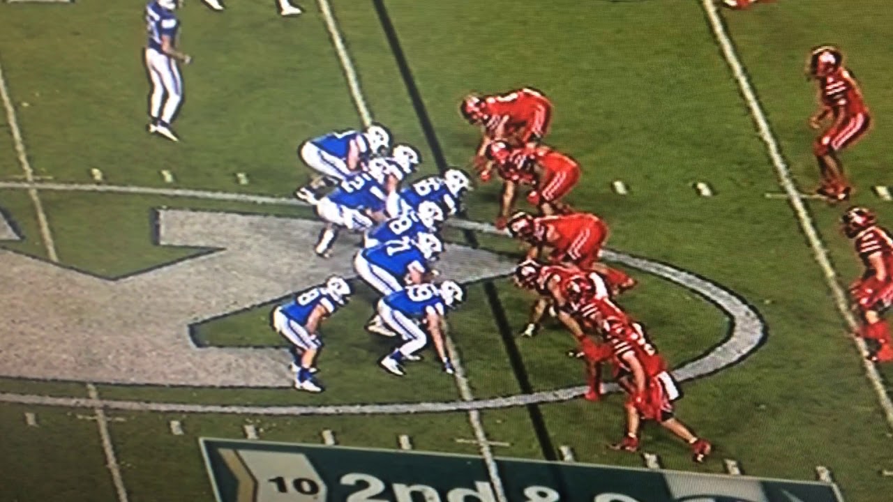 Chase Hansen on the blitz. Confusing and tough to stop.