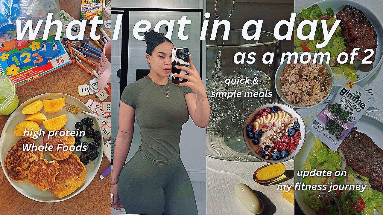 WHAT I EAT IN A DAY | healthy & easy meals, high protein whole foods, updated fitness journey & more
